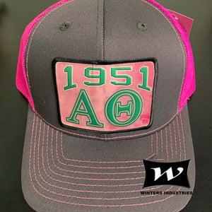 Pink and Green Custom Trucker Chapter/Line Cap