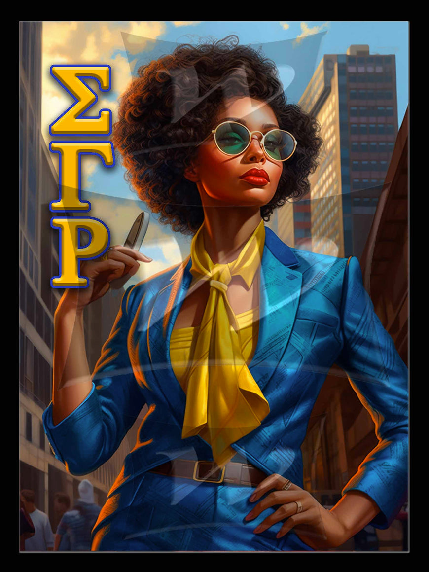 Sigma Gamma Rho Hologram wall art