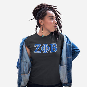 Zeta Phi Beta Distressed Letter Tee/Sweatshirt